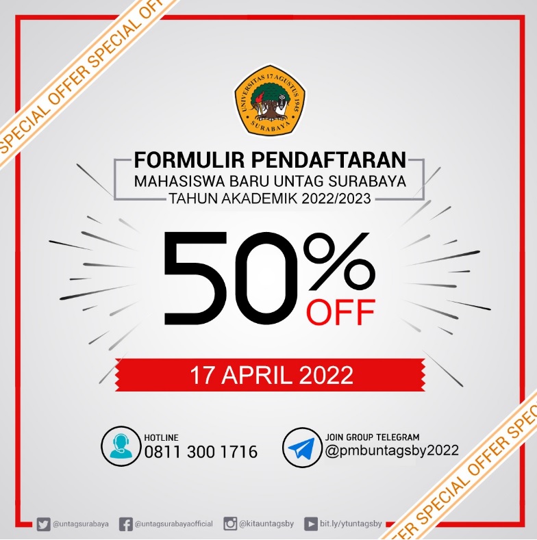 Diskon 50% Formulir Pendaftaran