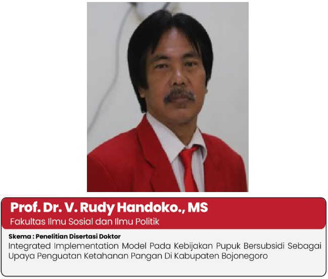 Prof. Dr. V. Rudy Handoko, MS, Dosen FISIP UNTAG Surabaya, Raih Hibah DRTPM 2024 untuk Penelitian Di