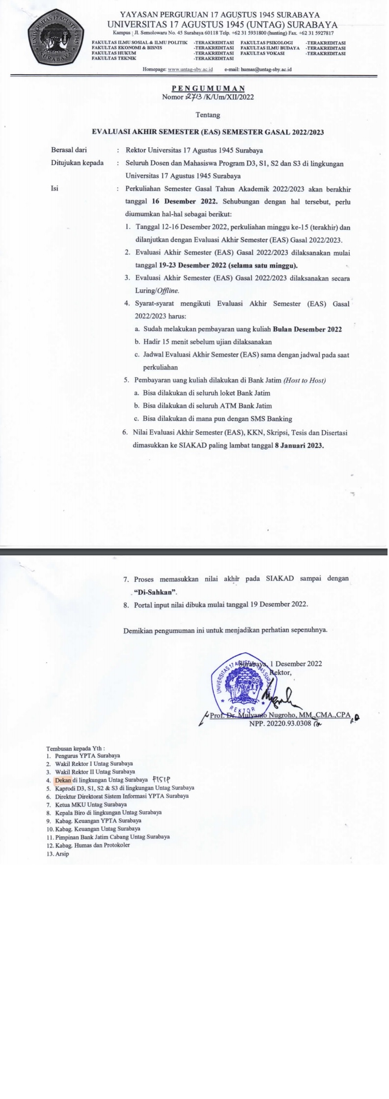 EVALUASI AKHIR SEMESTER 2022/2023