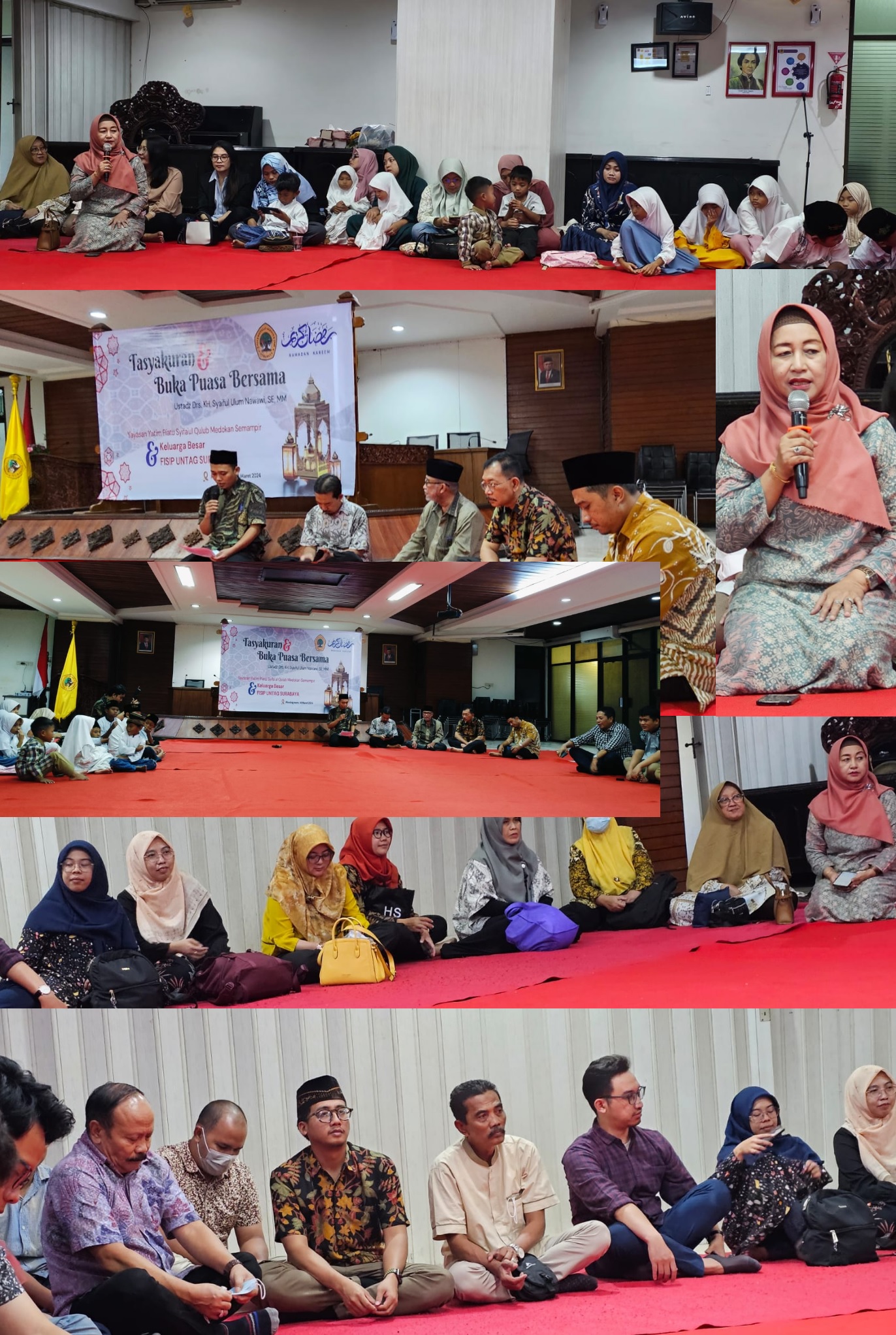 FISIP UNTAG Surabaya Gelar Acara Buka Bersama Dosen, Tendik, dan Anak Yatim Menyambut Bulan Ramadan