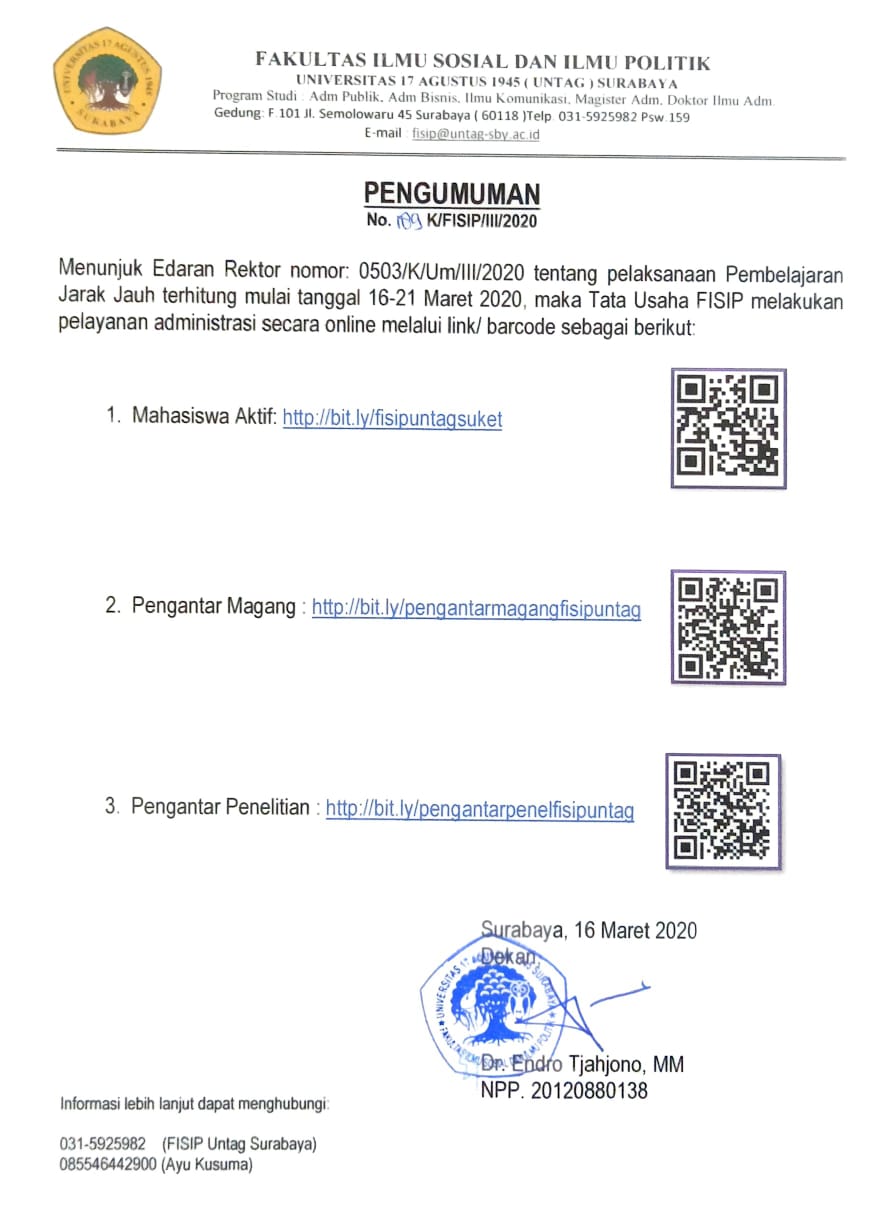 PELAYANAN ONLINE SURAT MENYURAT