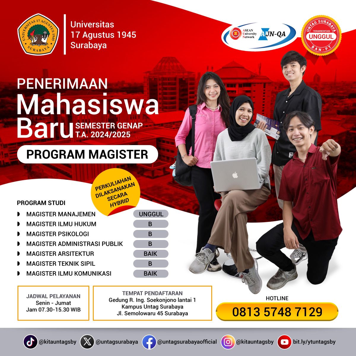 Penerimaan Mahasiswa Baru Program Magister Semester Genap T.A. 2024/202