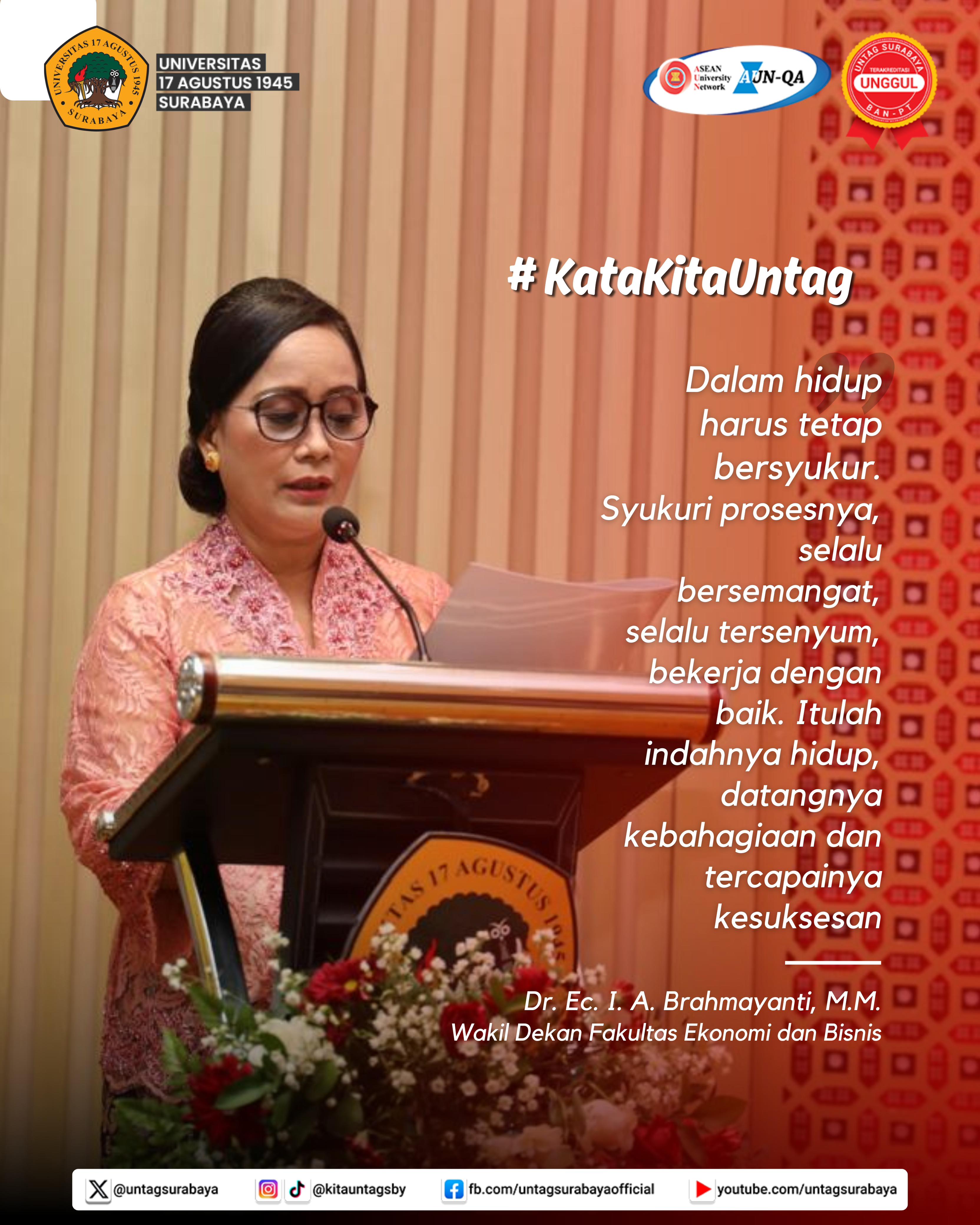 #KataKitaUntag: Semangat Bersyukur dan Optimisme dalam Meraih Kesuksesan