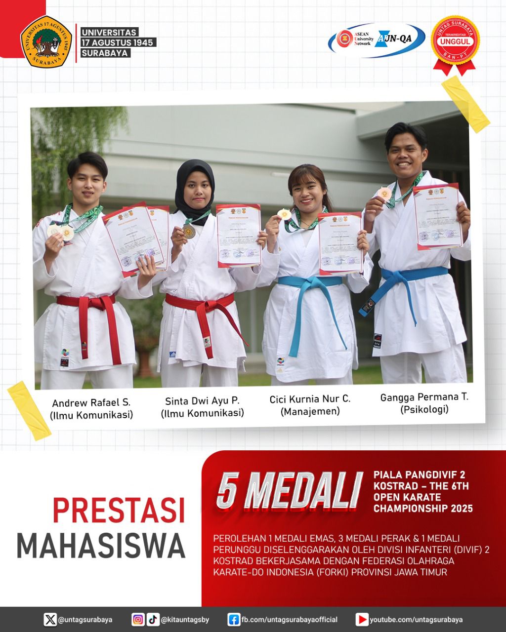 Prestasi Karate Mahasiswa FISIP