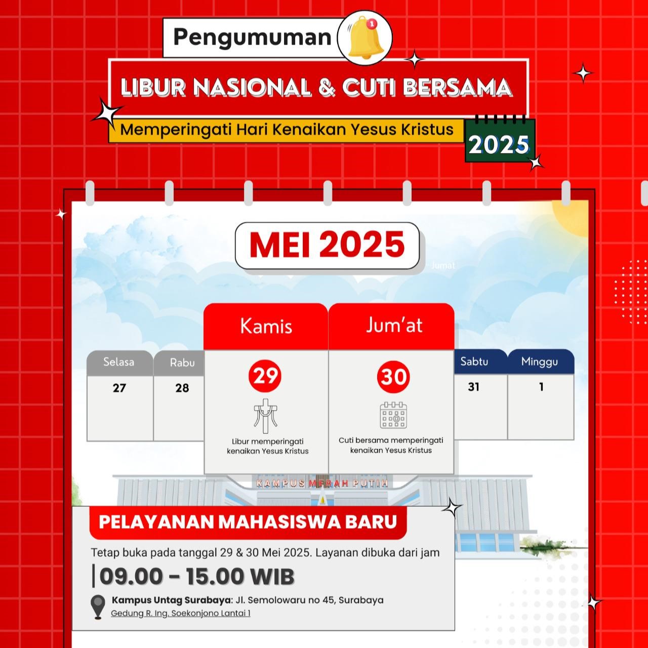 Pengumuman Libur Nasional dan Cuti Bersama Mei 2025