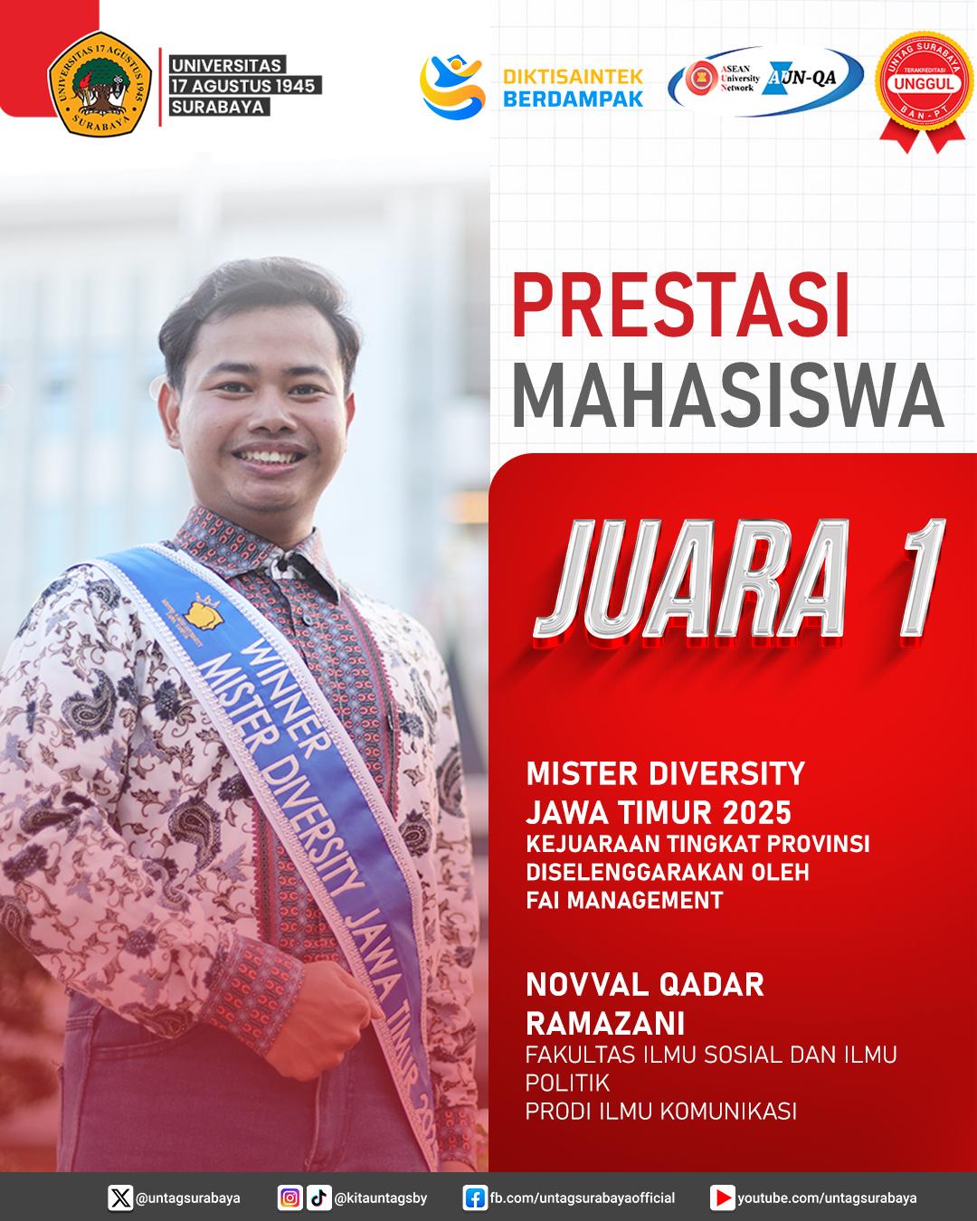Mister Diversity Jawa Timur 2025