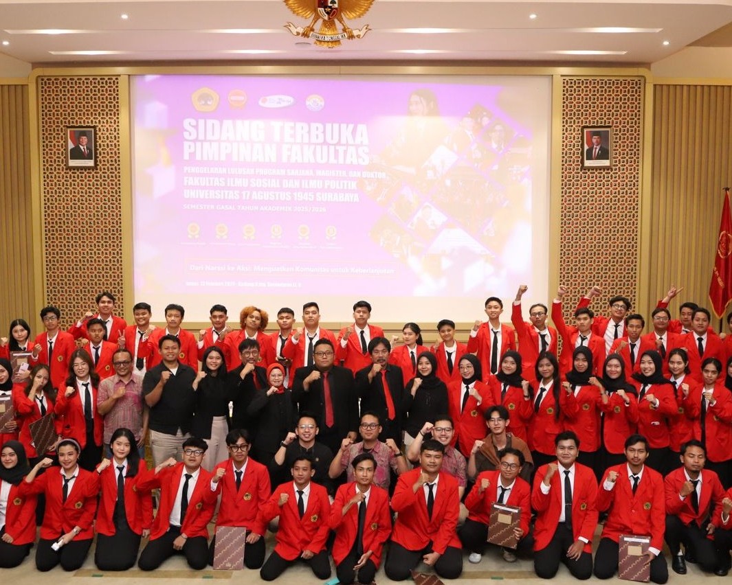 #RuangAksi | FISIP Untag Surabaya Yudisium 192 Lulusan Sarjana, Magister, dan Doktor Semester Gasal 2025–2026