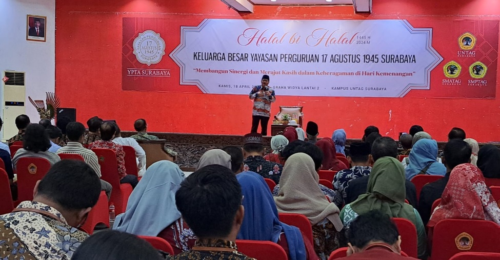 Keluarga Besar Yayasan Perguruan 17 Agustus 1945 Surabaya Gelar Halal Bi Halal 