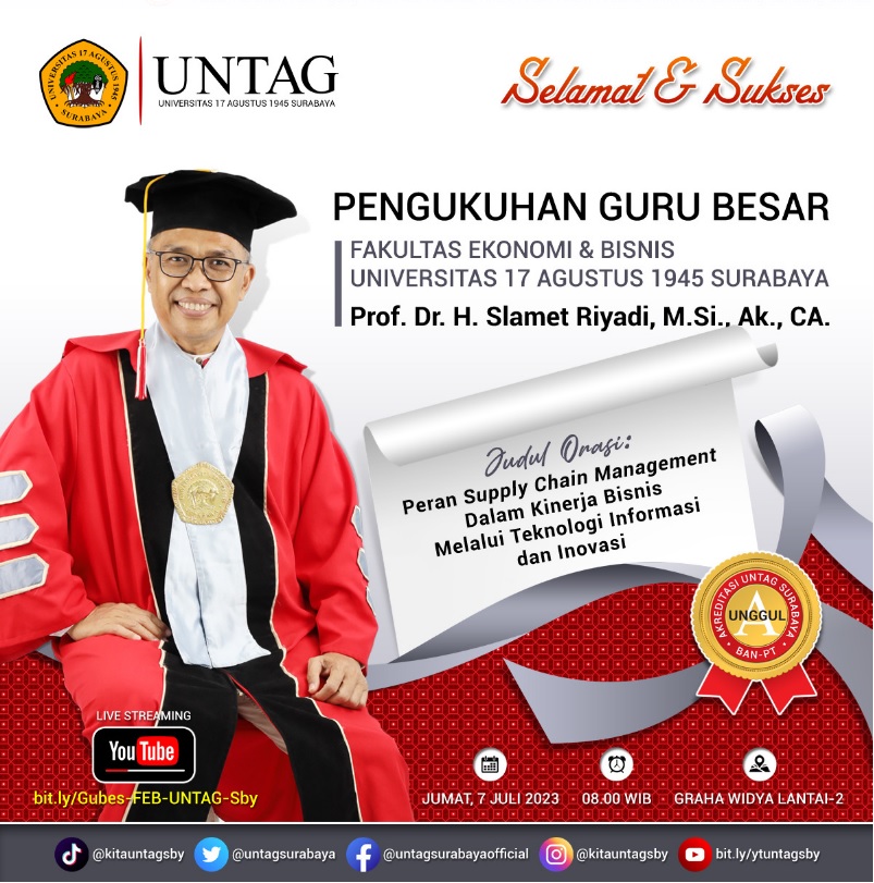 Selamat Atas Pengukuhan Prof. Dr. Slamet Riyadi, M.Si.Ak., CA